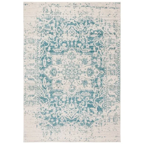 Safavieh Madison Snowflake Boho Distressed Medallion Rug - 2&3x22 x 14& Runner - Turquoise/Ivory