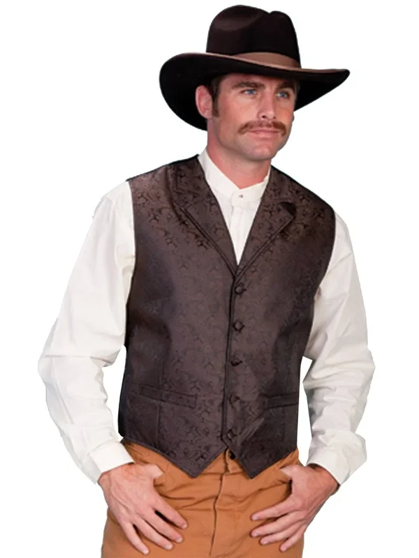 Scully Men's Rangewear Paisley Vest - Grey