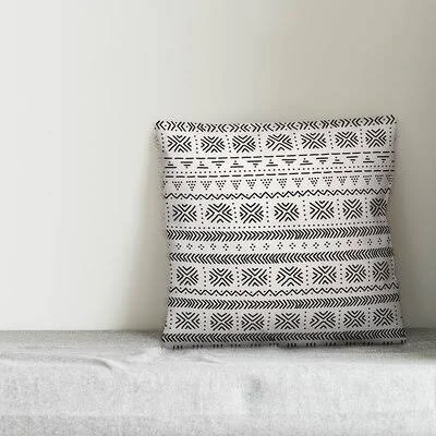 Belgr Throw Pillow Bungalow Rose Color: White/Black, Size: 18x22 x 18x22