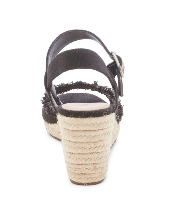 Women's Lucky Brand Mindra Espadrille Wedge, Size: 7.5, Black