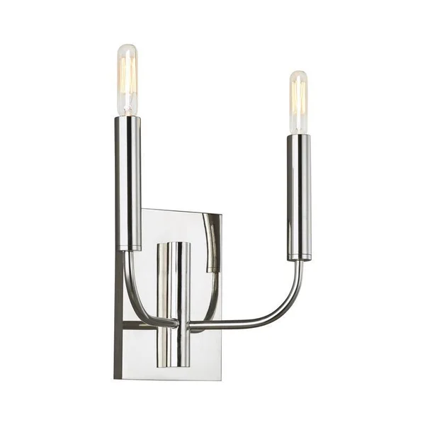 Brianna 1 Light Wall Sconce - Polished Nickel EW1001PN