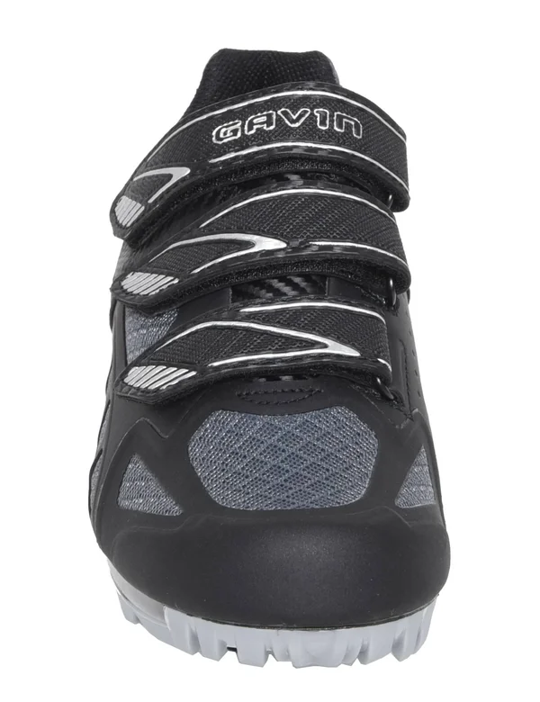 Gavin MTB Mountain Unisex Bike Mesh Indoor Fitness Cycling Shoes - Black/Grey