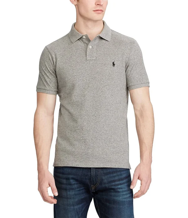 Polo Ralph Lauren Men's Custom Slim Fit Mesh Polo - Canterbury Heather