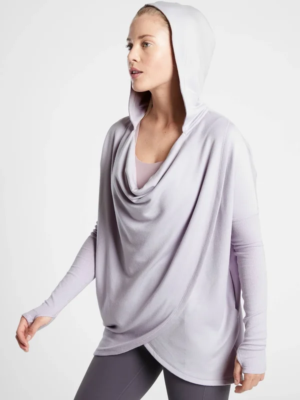 Athleta Women's Purana Wrap Sweatshirt Twilight Lilac Plus Size 1x