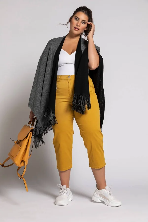 Plus Size Business Pants - Woman, Orange, Size: 32, Cotton, Ulla Popken