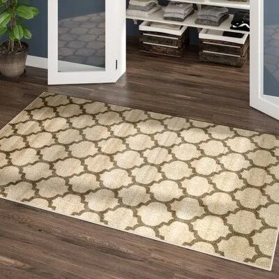 Molly Geomertric Beige/Tan Area Rug Winston Porter Rug Size: Rectangle 4& x 6&