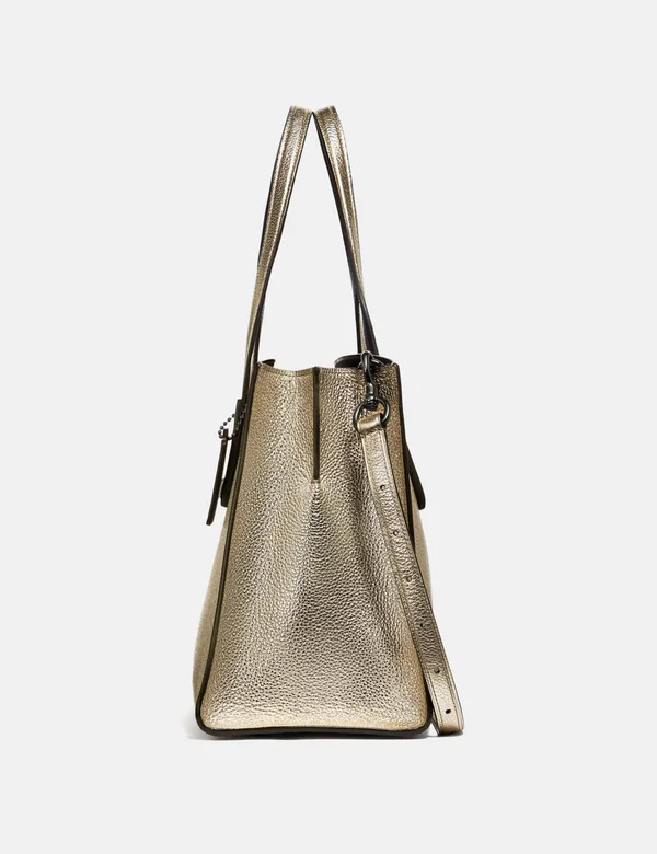 Coach Women's Metallic Leather Charlie Carryall