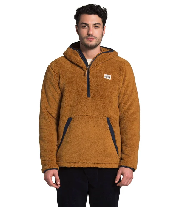 The North Face Men's Campshire Pullover Hoodie: Timber Tan-Aviator Navy