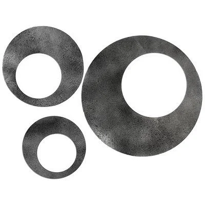 3 Piece Circles Wall D閏or Set 7055 Inc Finish: Silver Vein