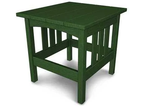 POLYWOOD Mission 22x22 x 24x22 Side Table - Mahogany