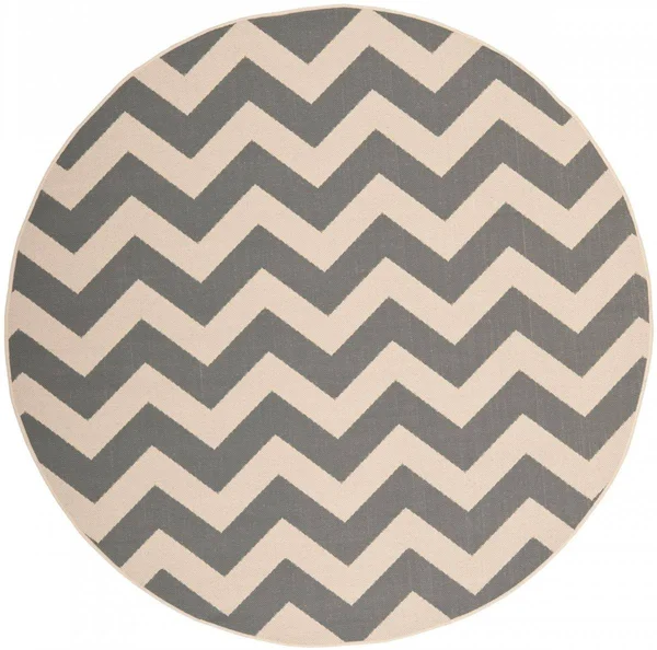 Safavieh Courtyard Rug - 5&-3x22 x 5&-3x22 Square - Grey, Beige