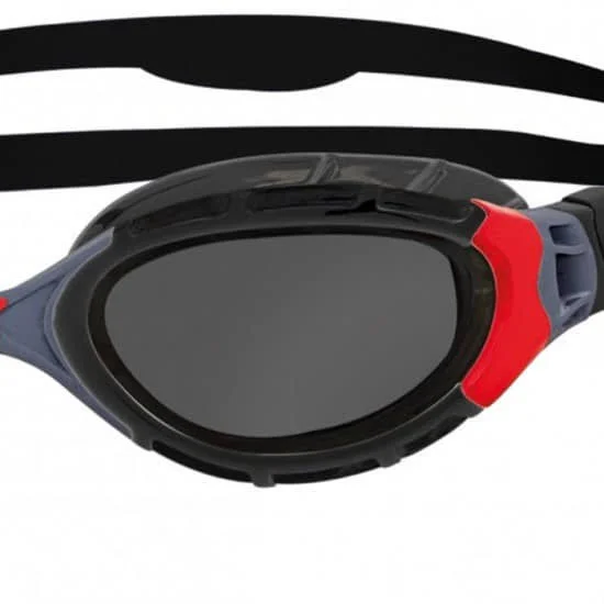 Zoggs Predator Flex Polarized Small Fit Swimming Goggles Red Black