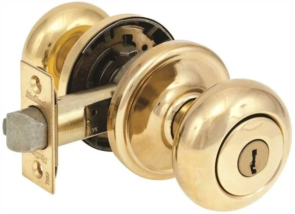 Kwikset 740H-US3-KA3-6AL-3437 Hancock Lockset Bright Polished Brass