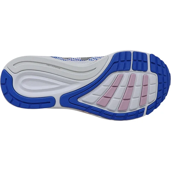New Balance Women's W870WB5 Running Shoe White/Cobalt/Pink 6 D