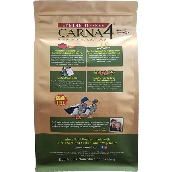 Carna4 Hand Crafted Dog Food - 13-Pound, Duck