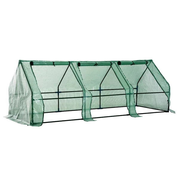 Outsunny 9& x 3& x 3& Portable Flower Garden Greenhouse