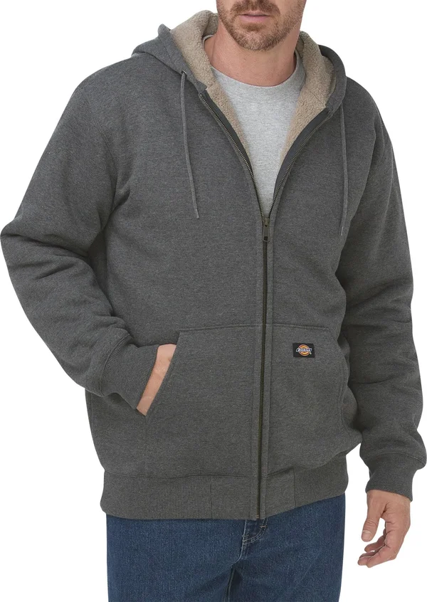 Dickies TW357 Men Sherpa Lined Fleece - Dark Heather - XL