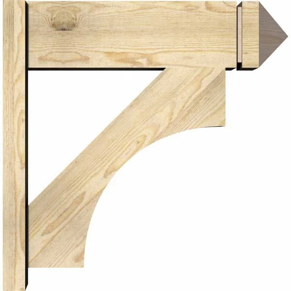 Ekena Millwork OUT08X26X26WTL03RDF 8x22W x 26x22D x 26x22H Westlake Rough Sawn Arts and Crafts Outlooker, Douglas Fir