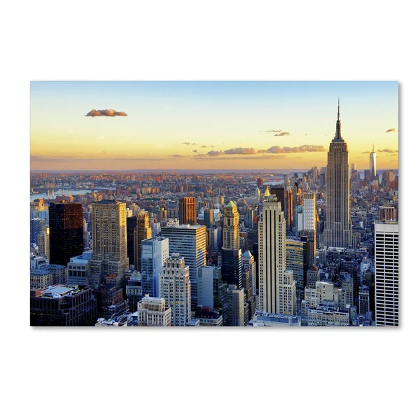 Trademark Fine Art NYC at Sunset Canvas Art by Philippe Hugonnard - Size: 16 x 24