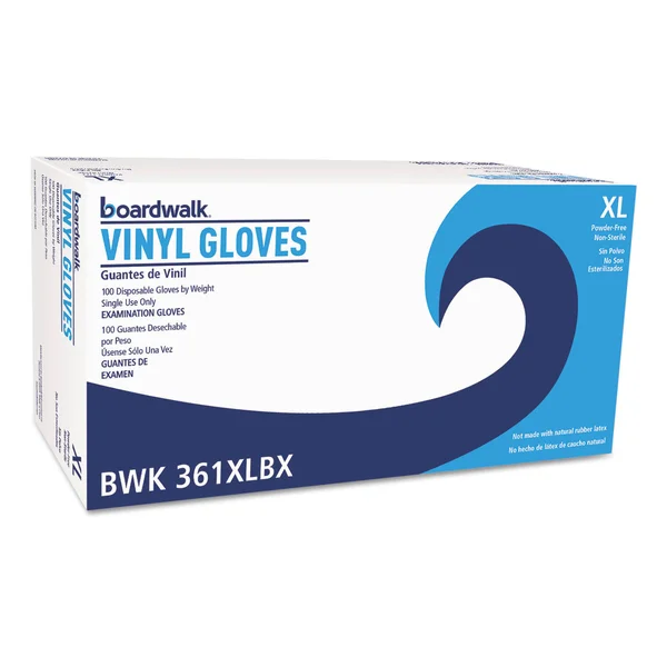 Boardwalk Vinyl Exam Gloves - X-Large, Clear, 100 Count