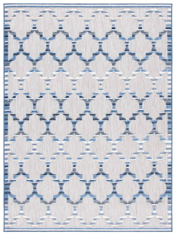 Safavieh Cabana Rug Collection CBN333G - Grey - Blue - 8' x 10'