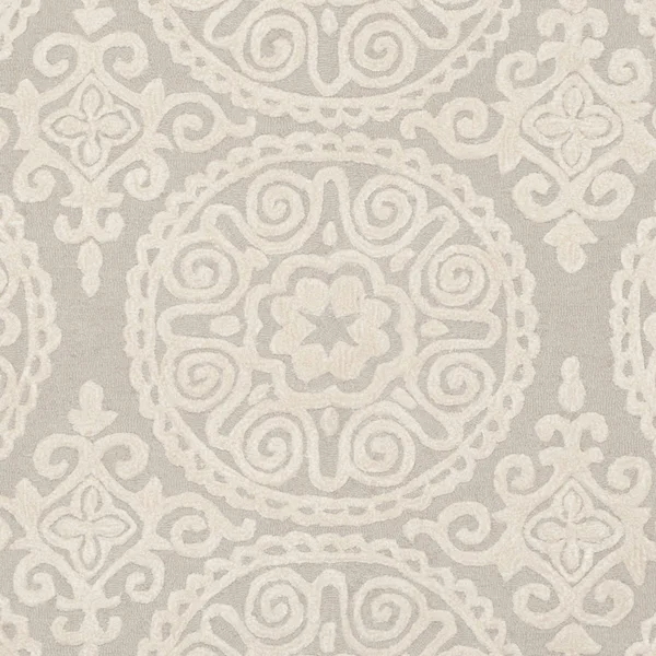 Safavieh Handmade Glamour Layla Modern Viscose Rug Grey/Ivory 5& x 8& 5& x 8&