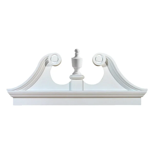 Fypon Polyurethane Rams Head Combination Pediment - 50in Width