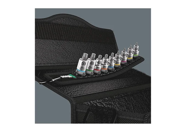 Wera 05003972001 Belt B 3 Torx HF Zyklop Bit Socket Set with Holding Function - 3/8x22 Drive
