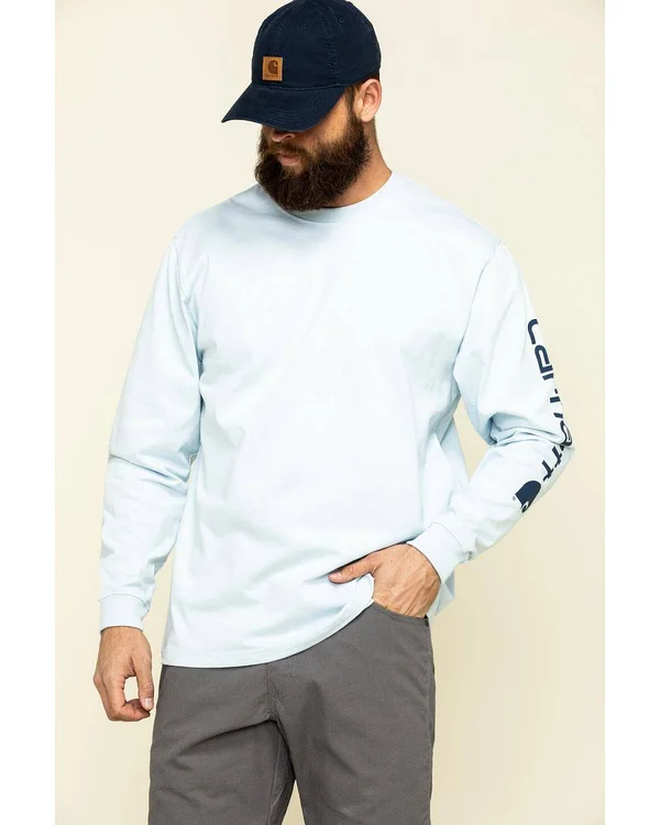Carhartt Men's Signature Logo Long Sleeve T Shirt