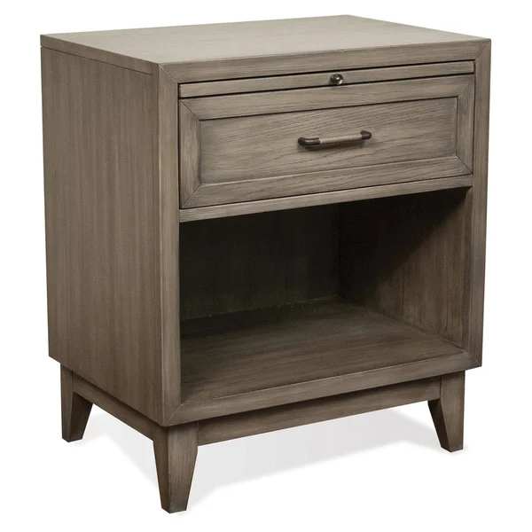 Riverside Furniture Vogue 1 Drawer Nightstand in Gray Wash