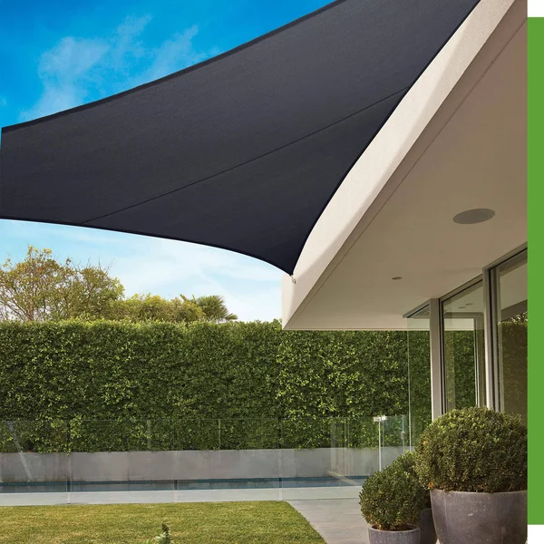 Coolaroo Premium Shade Sail Kit - (16&5x22 Triangle), Graphite