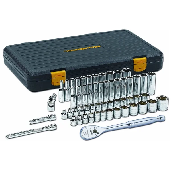 Kd Tools 0.375x22 Drive Saemetric 6 Point Standard and Deep Socket Set - 56 piece