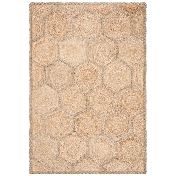 Safavieh Natural Fiber NF882B 3&0x22 x 5&0x22 Natural, Grey Area Rug