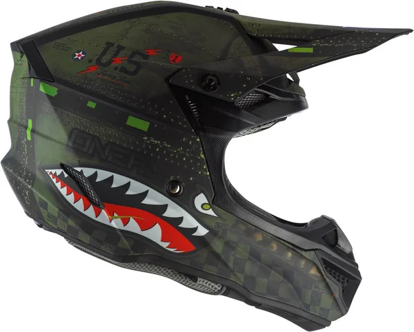 O&Neal 5 Series Warhawk Helmet - Black/Green - XL