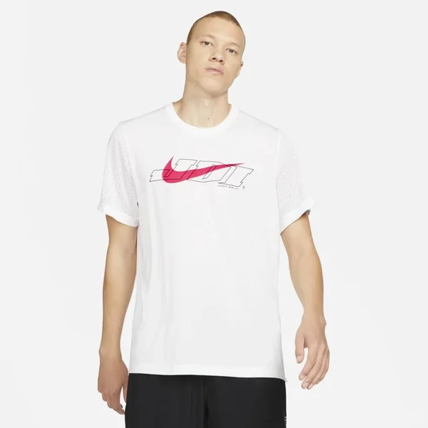 Nike Sport Clash Men's Short-Sleeve Training Top in White - Size: Small, CZ7718-100