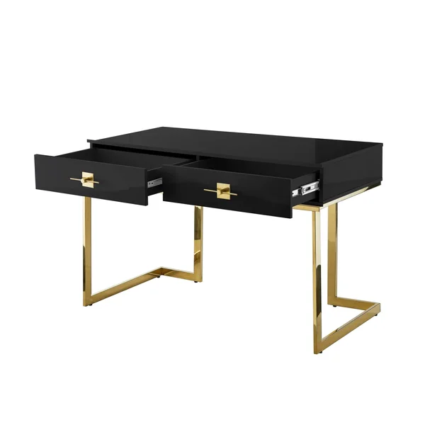 Mandisa Writing Desk Black/Gold