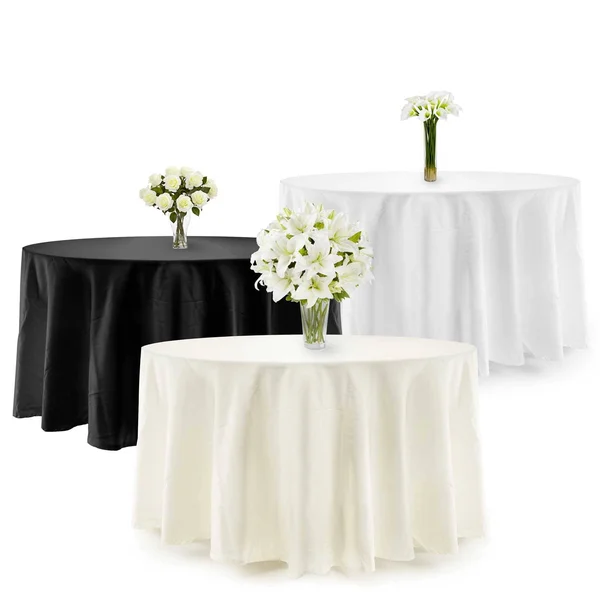 Lann&s Linens 10 Premium 90x22 Round Tablecloths for Wedding/Banquet/Restaurant - Polyester Fabric