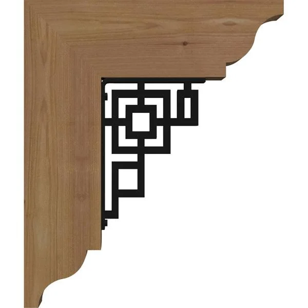 3 1/2 inchw x 13 1/2 inchd x 16 inchh Eris Traditional Ironcrest Smooth BRACKET, Western Red Cedar (2 inchw x 5 1/2 inchd x 8 in