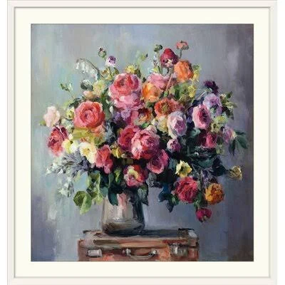 Great Big Canvas &Abundant Bouquet& by Marilyn Hageman Painting Print Format: White Frame, Size: 29x22 H x 28x22 W x 1x22 D