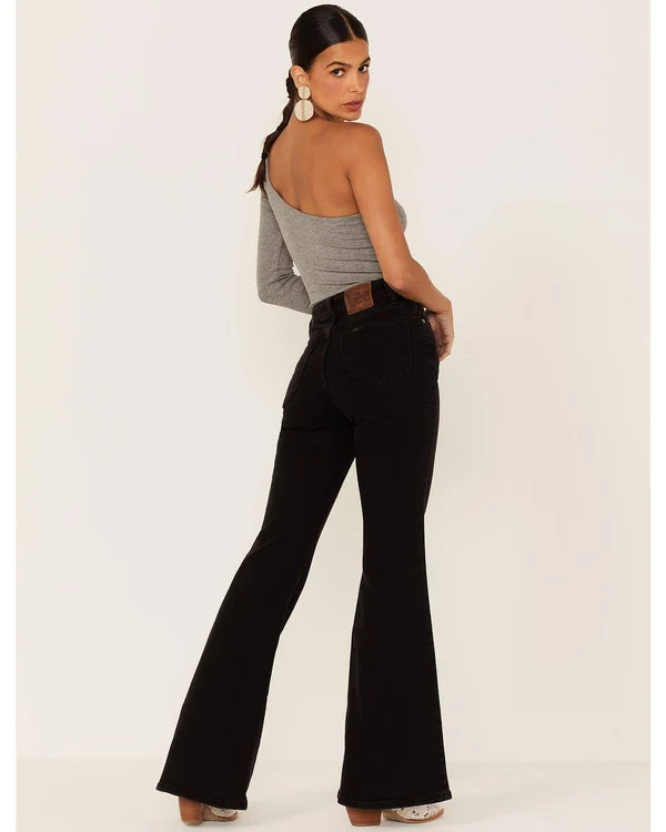 Lee Women's Black High Rise Flare Jeans