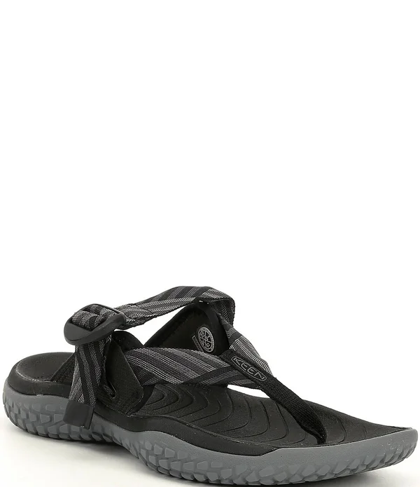 Keen Women's Solr Toe Post Sandal - 10 - Black - Steel Grey