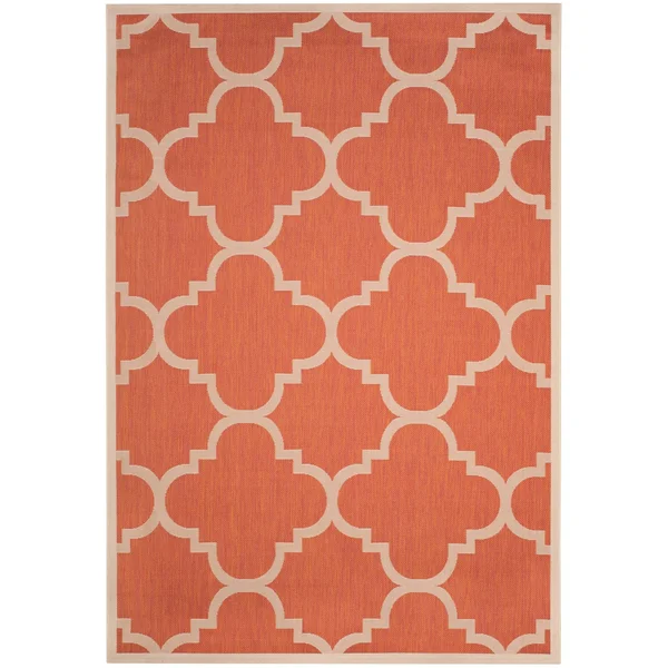 Safavieh Courtyard Dark Brown Indoor Outdoor Rug - 5&3x22 x 7&7x22