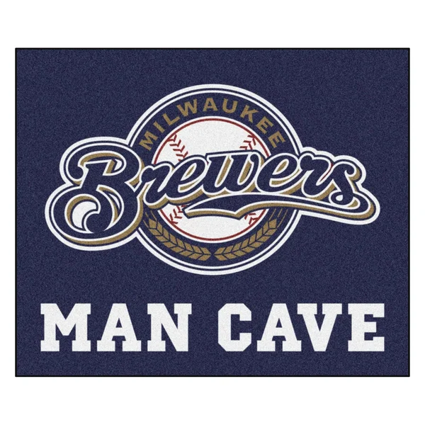 MLB - Milwaukee Brewers Man Cave Tailgater Rug 5&x6&