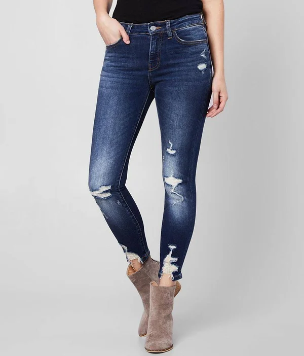 Bridge by Gly Mid-Rise Ankle Skinny Stretch Jean - Blue 34/26, Women's