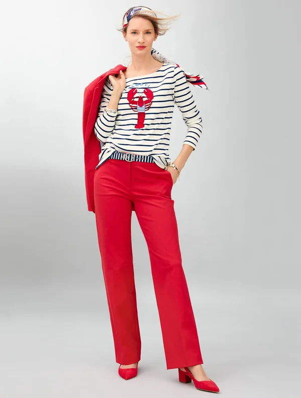 Talbots Newport Pants - Solid - White - 10