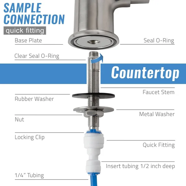 iSpring GA1-HS Premium Stainless Steel Kitchen Bar Sink REVERSE Osmosis RO Filtration Drinking Water Faucet