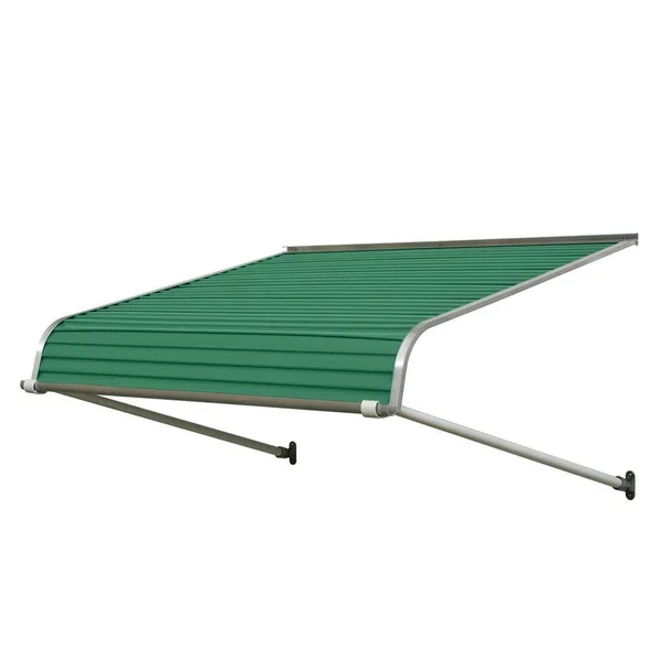 NuImage Awnings 1100 72-in Wide x 54-in Projection Fern Green Solid Fixed Door Awning - K110907223