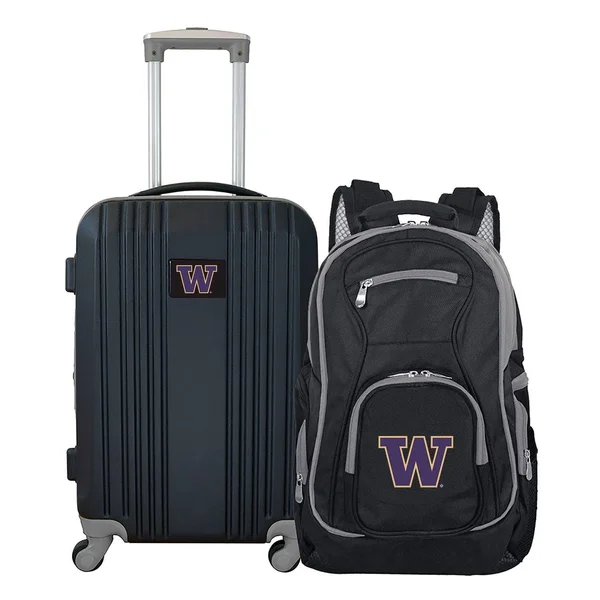 NCAA Washington Huskies 2 Piece Set Luggage and Backpack