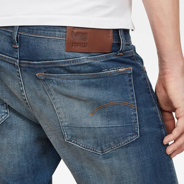 Mens G-Star 3301 Straight Jeans - Blue