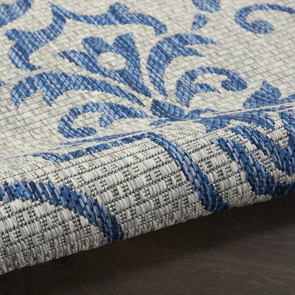 Nourison Garden Party GRD04 Area Rug - Ivory Blue, 7& x 10&